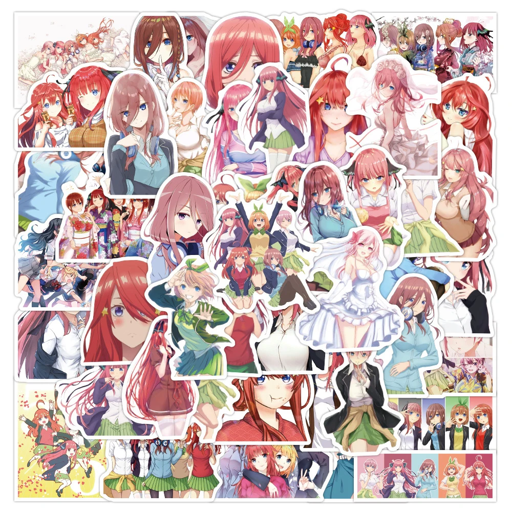 

10/30/50pcs The Quintessential Quintuplets Stickers Kawaii Girls Yotsuba Anime Sticker Laptop Notebook Uesugi Fuutarou Decals