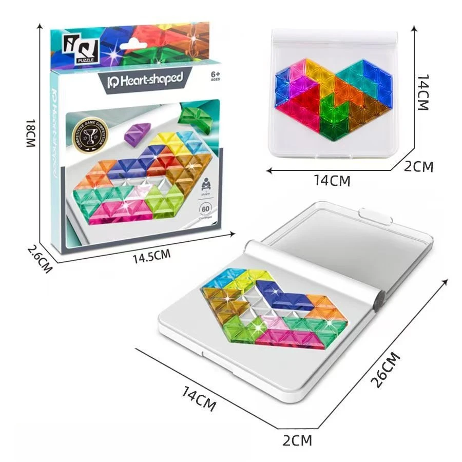 Puzzle Toys Logical Thinking Training Fun Tabletop Games Portable Multiple Shapes Colorful Jigsaw Puzzle for Boys and Girls