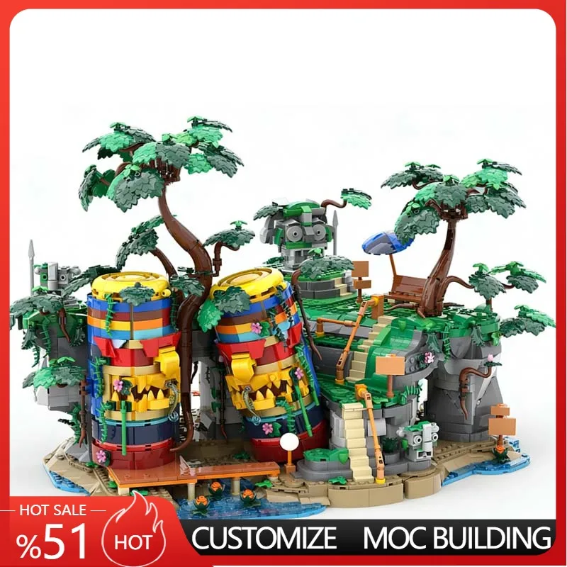 3972 PCS 도시 거리 고대 유적 MOC 맞춤형 모듈식 빌딩 블록 디자인 교육용 브릭 간단한 DIY 장난감 생일 선물