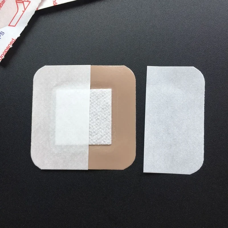 100 Sheets/Set First Aid Patches Square Shape Band Aid Breathable Adhesive Bandages Heel Tape Stickers Wound Dressing Plasters
