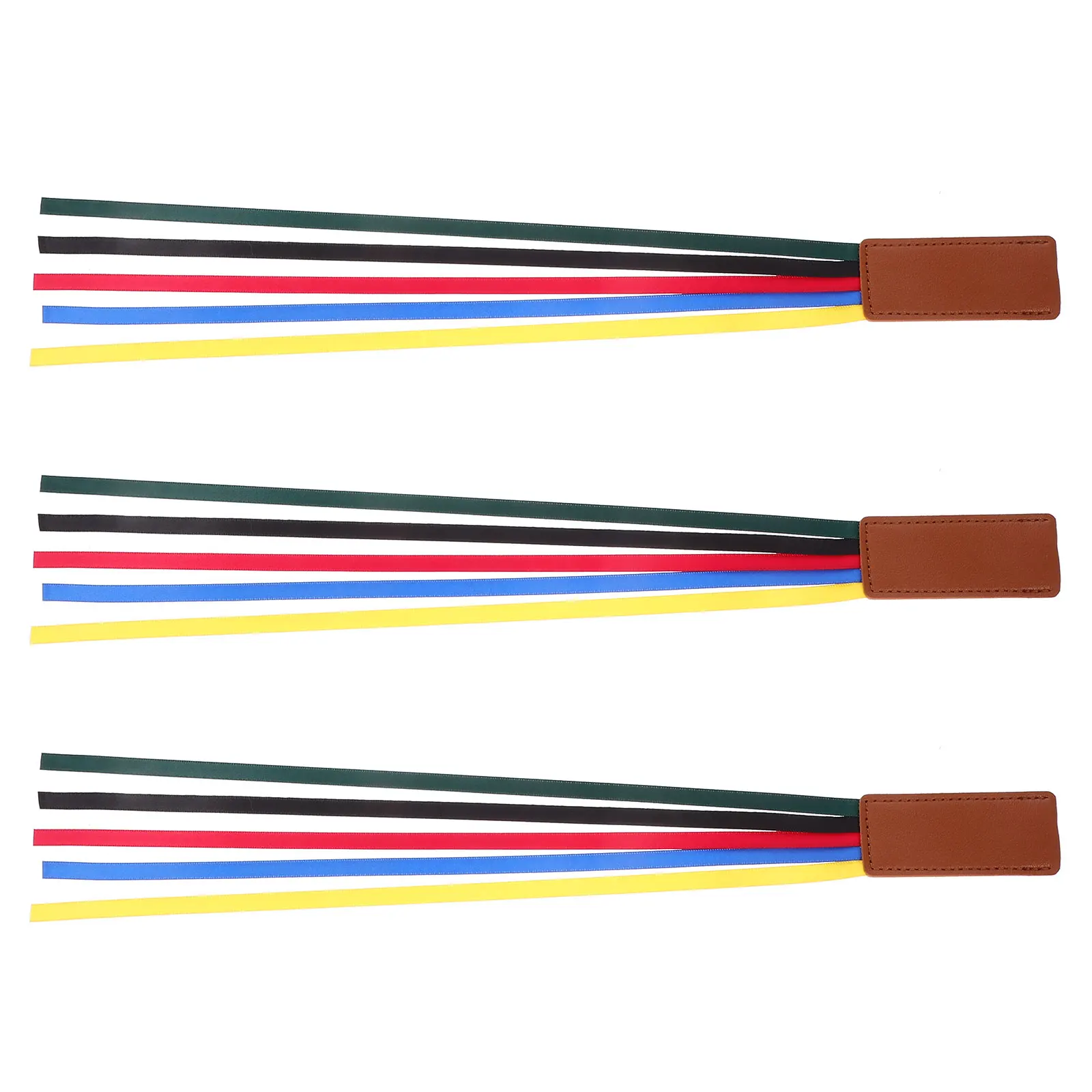 3 Pcs Ribbon Bookmark Smooth Book Page Marker Colorful Ribbon Bookmarks PU Bible Reading Accessories Student