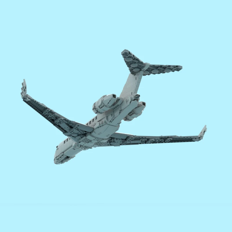 1177 pièces de briques d'avion Global 6000 MOC, blocs de construction modulaires personnalisables, technologie créative pour enfants, jouet DIY pour garçon, cadeau d'anniversaire