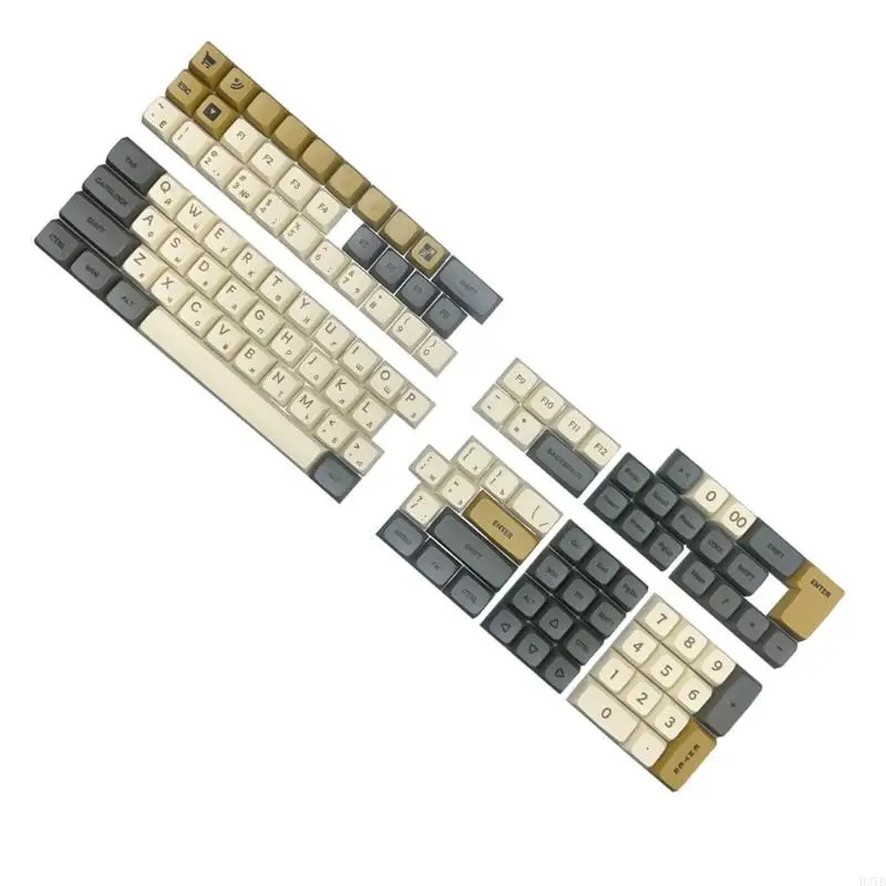 H37B PBT Russian Language XDA Height Keycaps für 75/87/98/104/108 Tastatur XDA Height Keycap Set mit Sublimation Printing