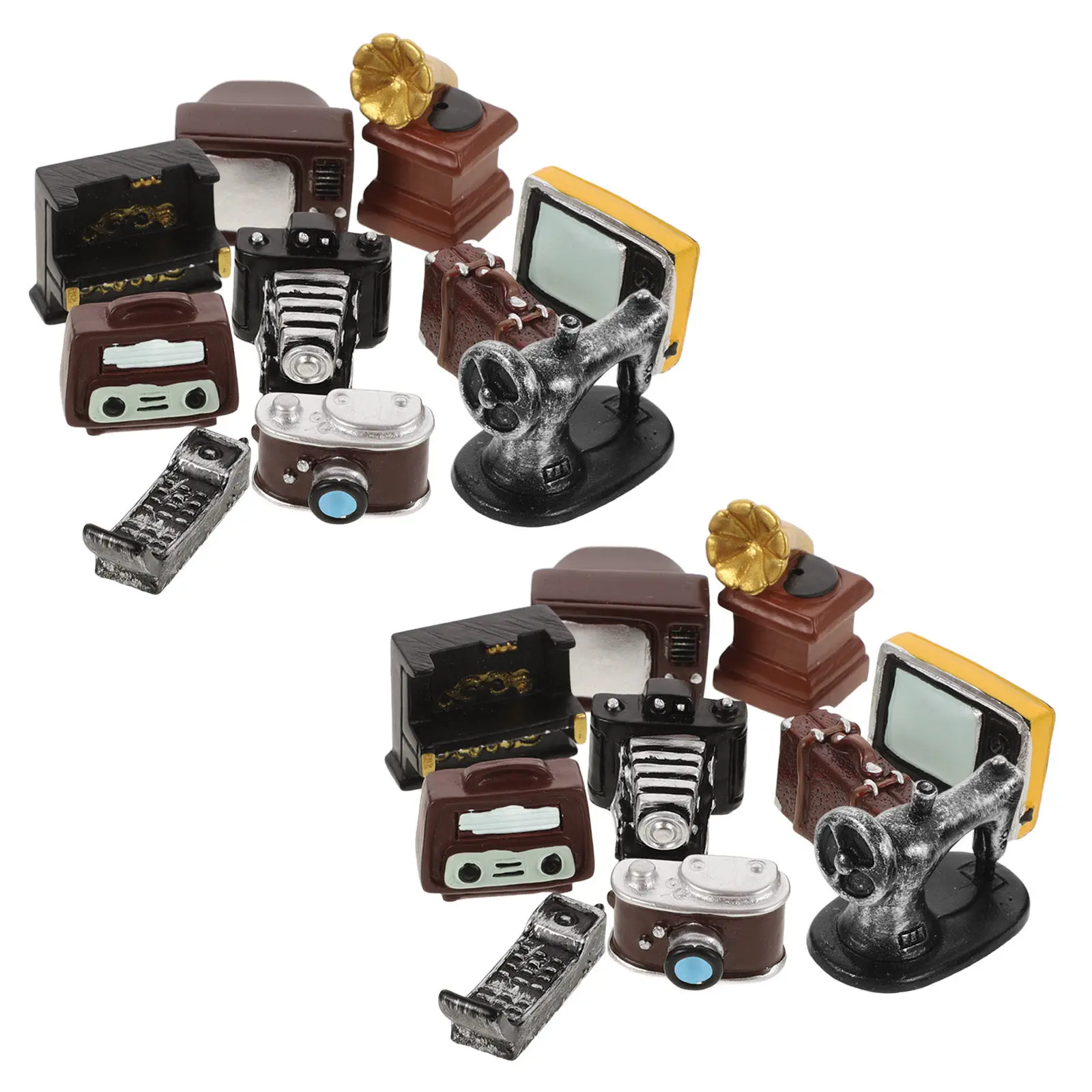 

1 Set Vintage Mini Furniture Decorative Plastic Home Appliances Ideal for Mini House Decoration Colorful Household Accessory