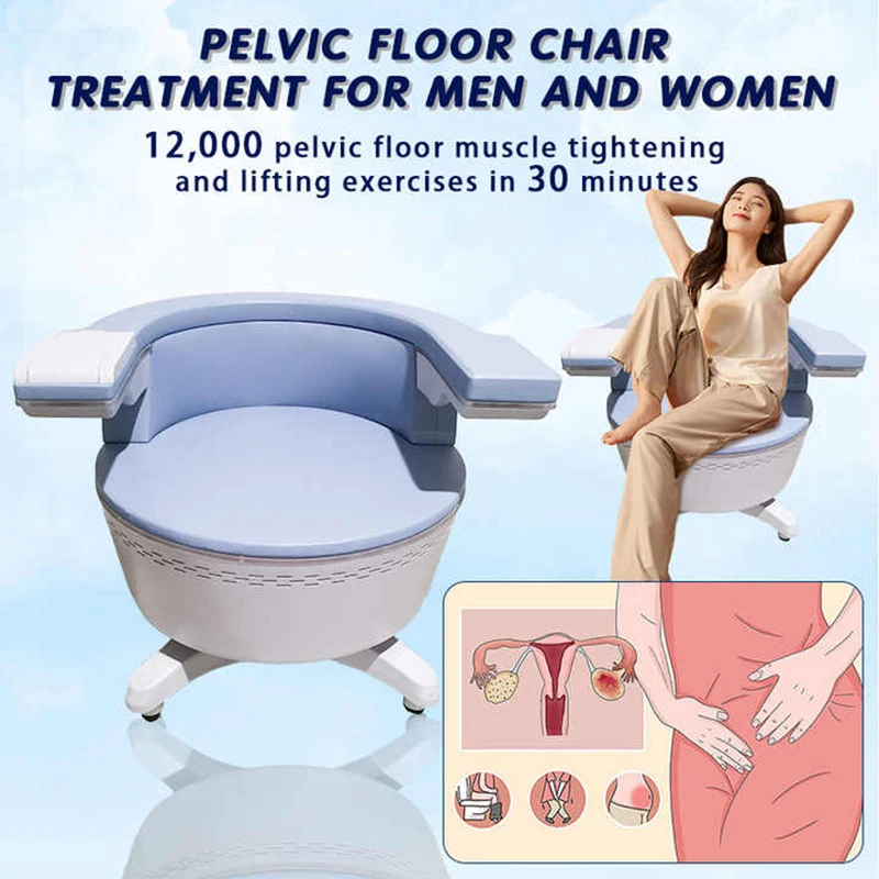 Nueva silla EMS no invasiva para estimulación muscular del suelo pélvico, reparación posparto, tratamiento de fugas urinarios, máquina de HI-EMT