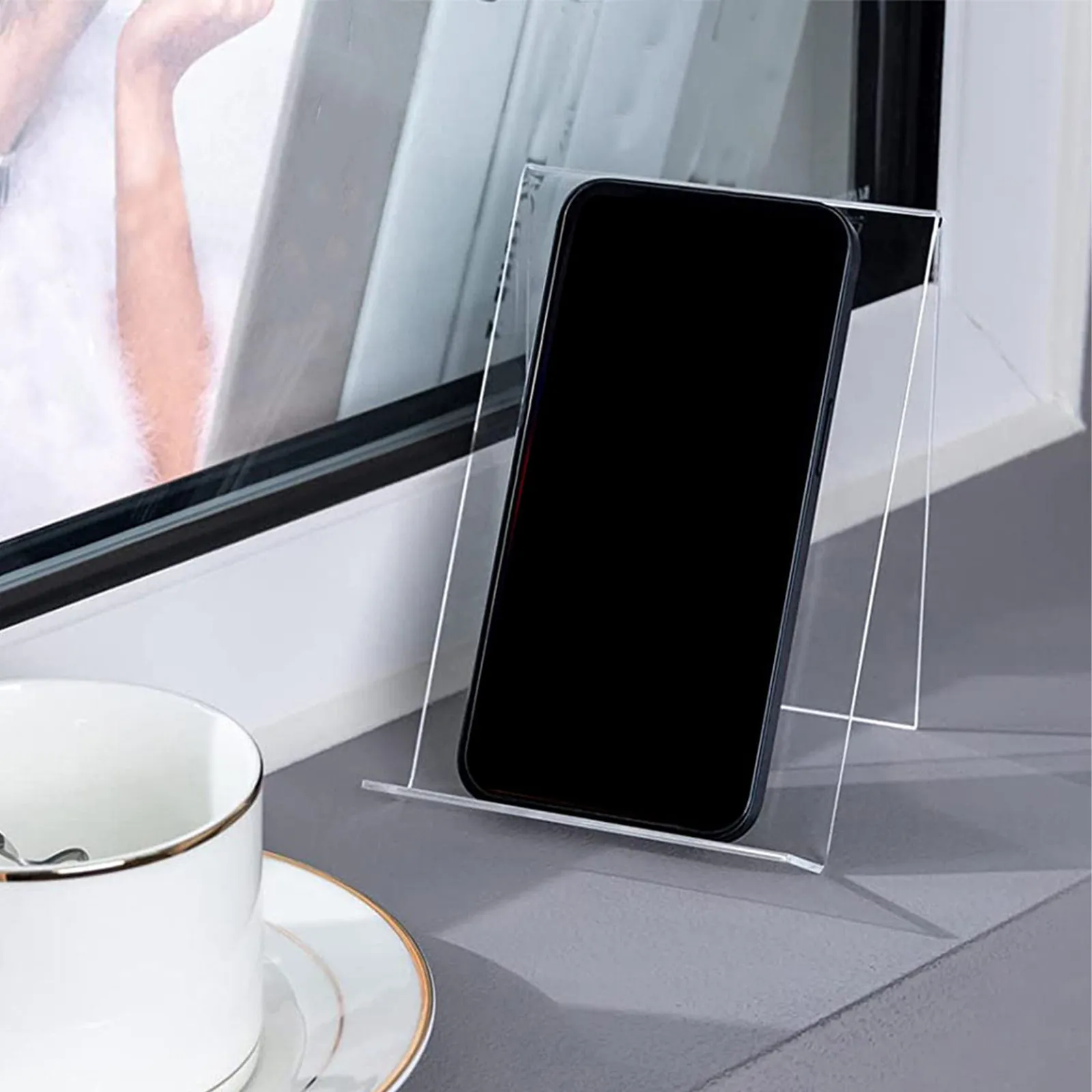 

3Pcs Acrylic Book Stand Transparent Desktop Bookshelf for Organizing Books Magazines Comics Display Easel Clear Book Holder