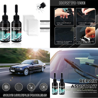 2Pcs Car Windshield Glass Repair Kit For Scratches Fluid Agent Cracks Chips Window Glass Repair For Vehicle Windows Fix Tools