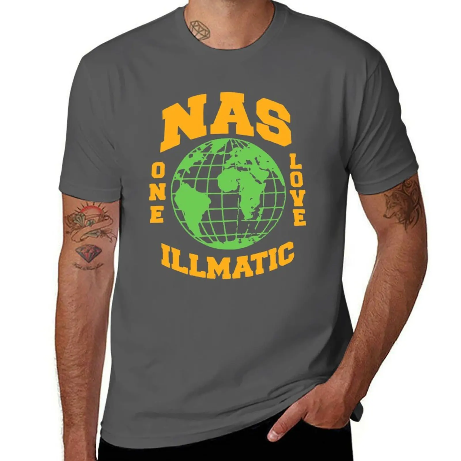 

NAS ONE LOVE ILLMATIC [HIPHOP VINTAGE DESIGN] T-Shirt funny t shirts man funny t shirts cotton T-Shirt