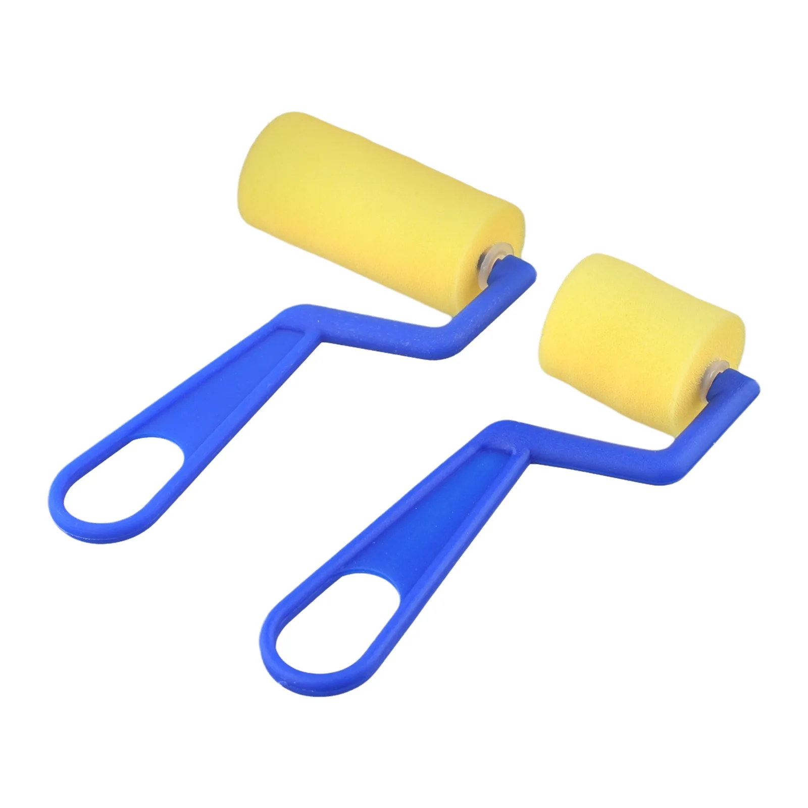 Art Project Tool Blue Yellow Foam Painting Brush Long-lasting Sturdy And Reliable Easy To Use Handmade Ability