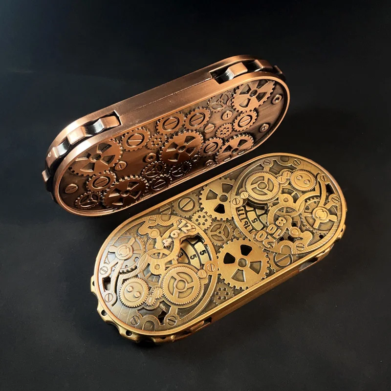 Zestaw mechanicznych kości ruletowych 7 w 1 Steampunk dla TRPG Dungeons and Dragons D&D Cthulhu Gry fabularne Zabawki antystresowe