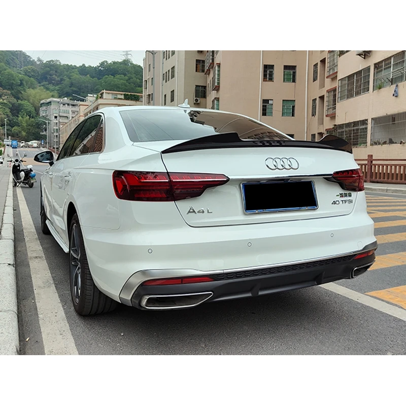 لأودي A4 B9 S4 S-line 2017-2020 سيدان K نمط ألياف الكربون الخلفي سبويلر الجذع الجناح