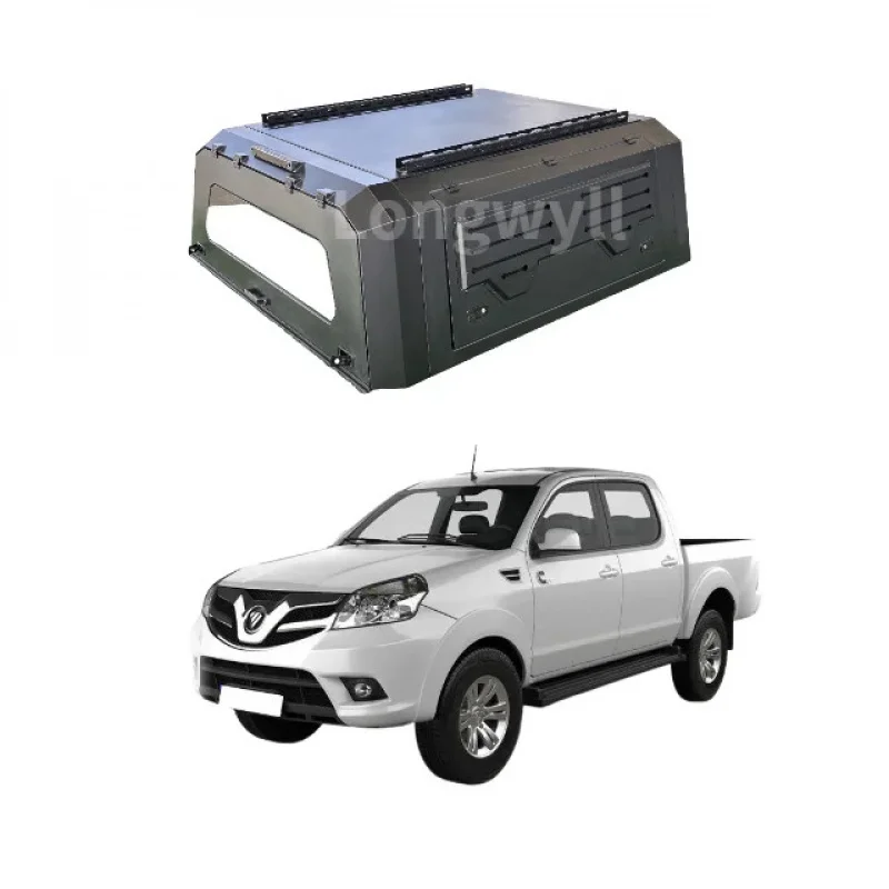 

High-Rise Truck Cap with Roof Racks for Foton Tunland Aluminum Hardtop Truck Topper Smartcap Canopy