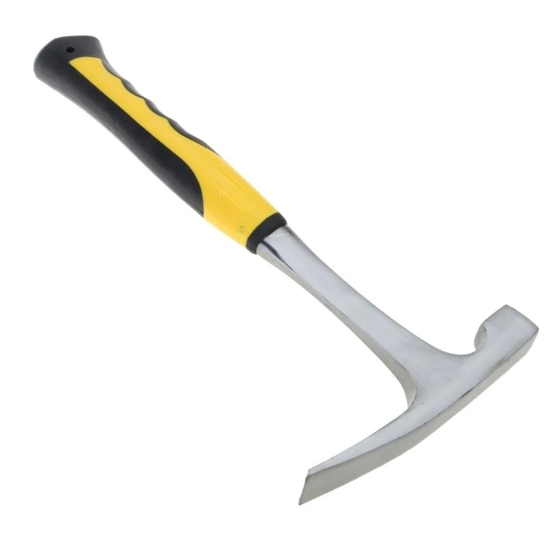 E06B Steel Rock Pick Hammer with Pointed Tip Double for Head Flat Mouth Geological Survey Brick Duckbill Hammer Hand Manula T view 5