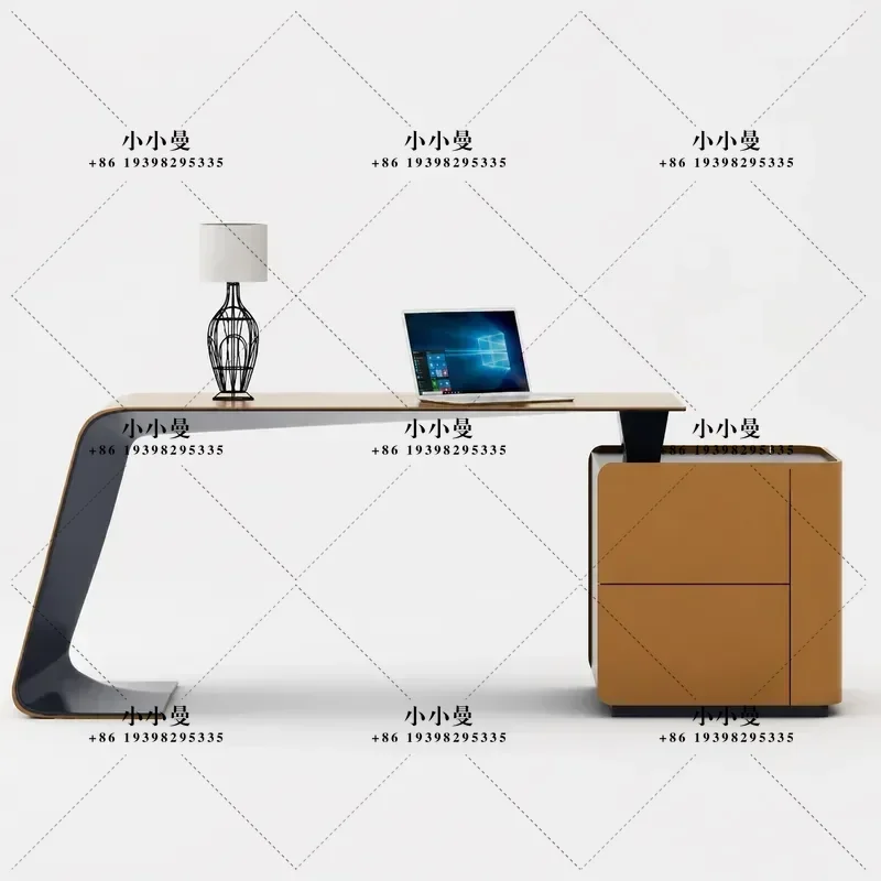 Italian Paint Finish Modern Simple Luxury Office Desk Manager Table Computer Writing Desk for Home and Business Use
