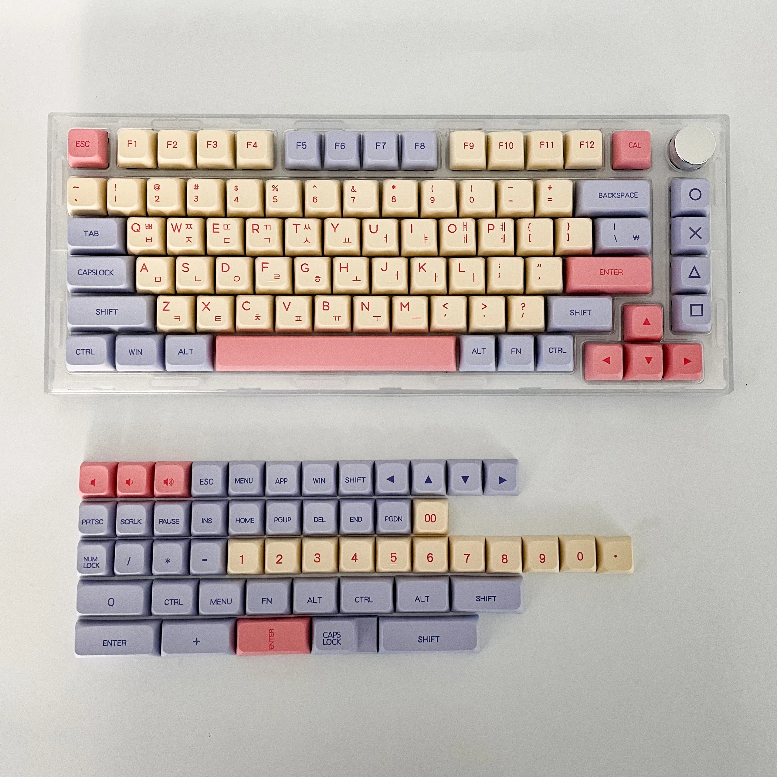 XDA PBT Keycaps Koreaanse Russische Set Dye Sub Honing Melk Voor Gaming Mechanische Toetsenbord 61/68/87/104/108 Toetsen Anne Pro 2 RK68