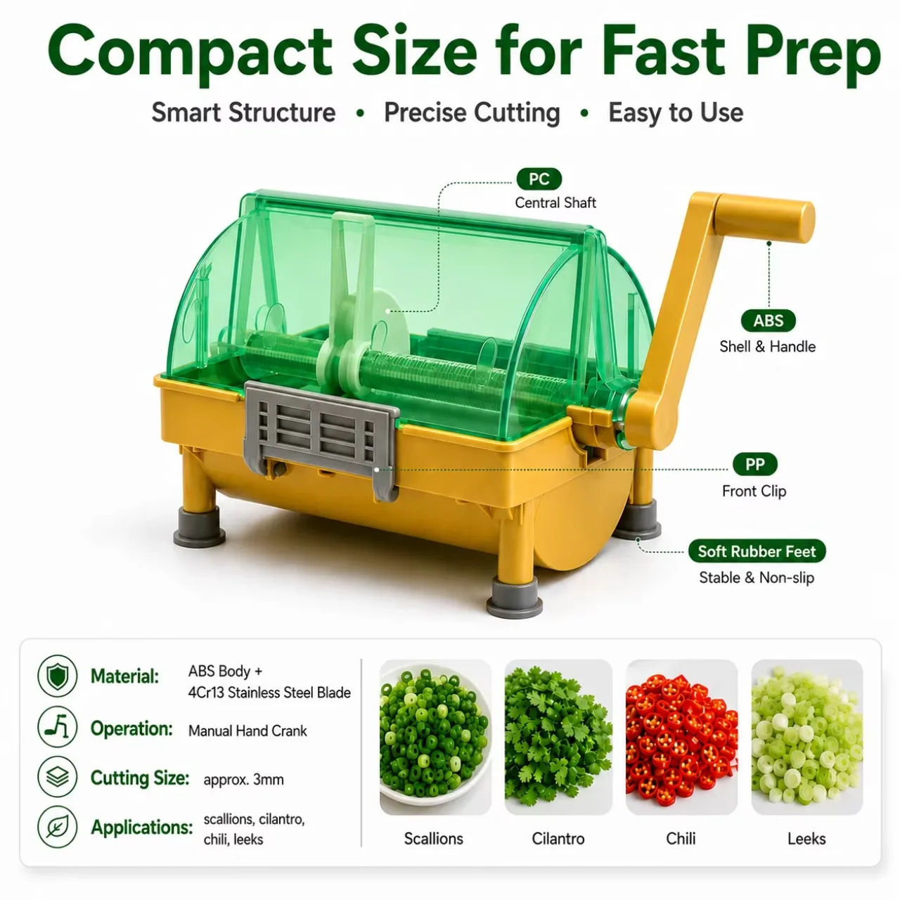 Commercial Mini Vegetable Cutter Special For Scallion Chili Coriander Garlic Slice Chive Shredding Processing Tool image 5