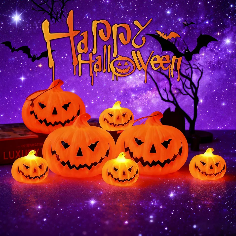 Kürbis Laterne Halloween Geist Gesicht Lampe Kinder Geschenk für Balkon Schlafzimmer Garten Halloween Party Dekoration Atmosphäre Licht