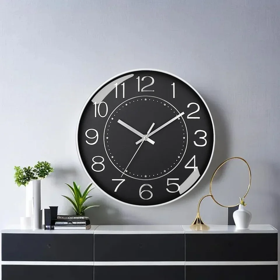 8 in Candy Colored Wall Clock  Travel Time Accurate No-punching Digital Wall Clock for  Bedroom Home Decoration Send to a Friend