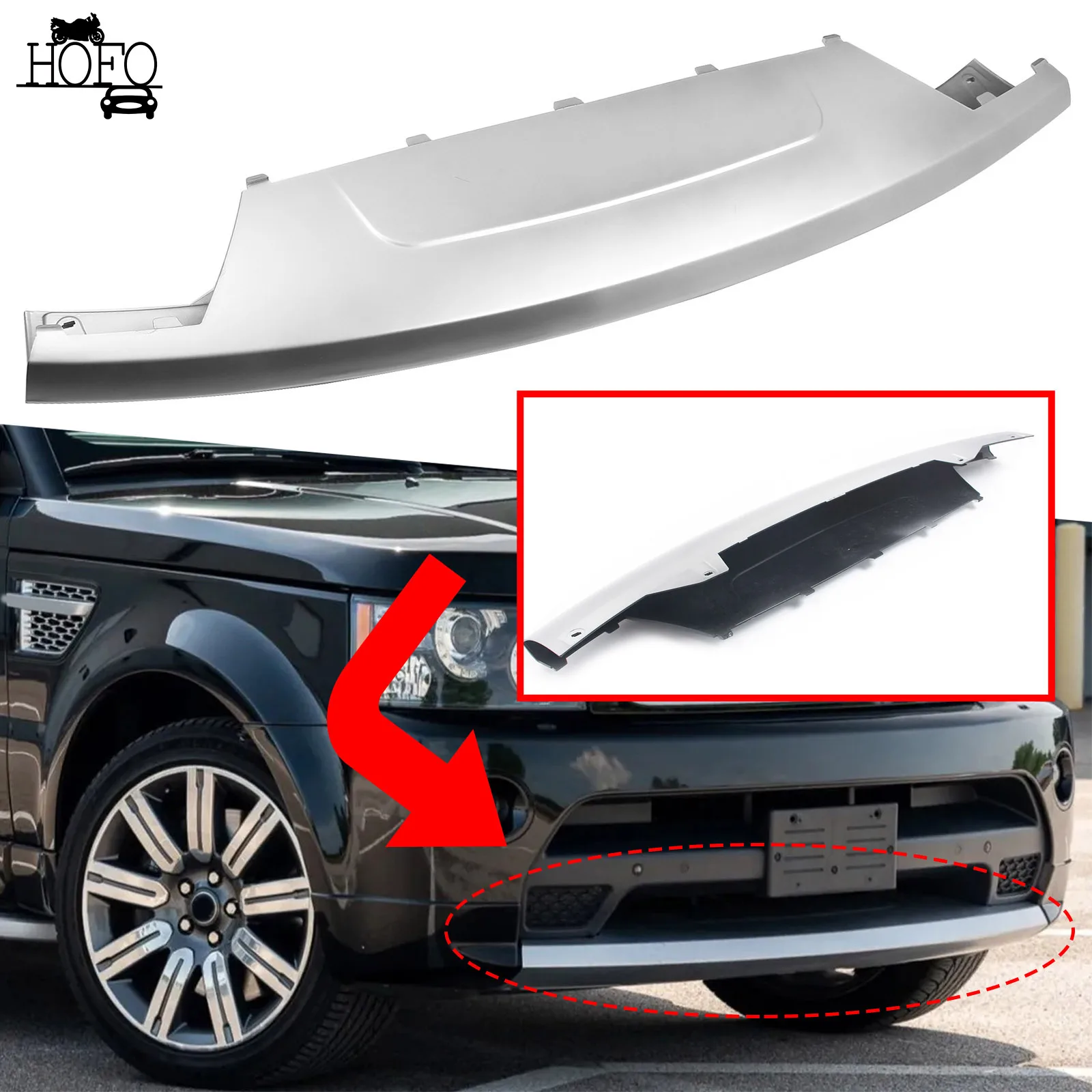 

Auto Front Bumper Guard Protection Lower Skid Plate Cover Protector For Land Rover Range Rover Sport L320 2010-13