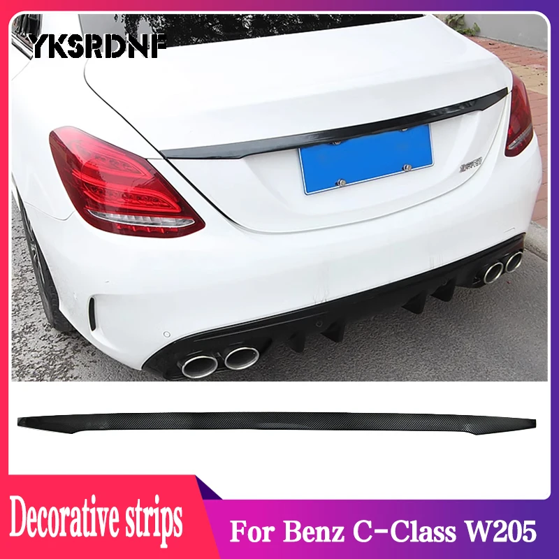 

Beautify Steel Rear Tailgate Trunk Lid Cover Trim For 2015-19 2020 2021 Benz C-Class W205 Car Exterior Accessories