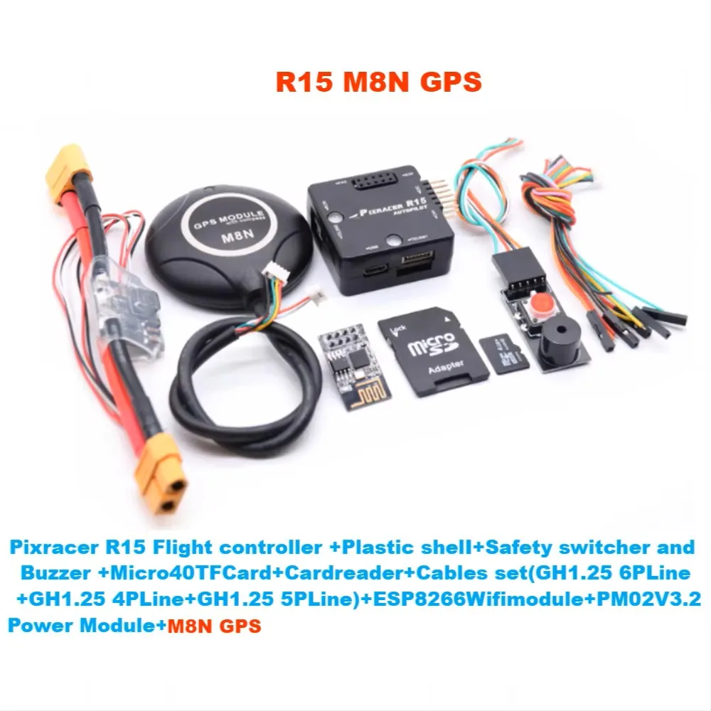 Rctosky Pixracer R15 Autopilot xracer PX4 Pixhawk Flight Controller +M8N GPS Drone Quadcopter Multicopter