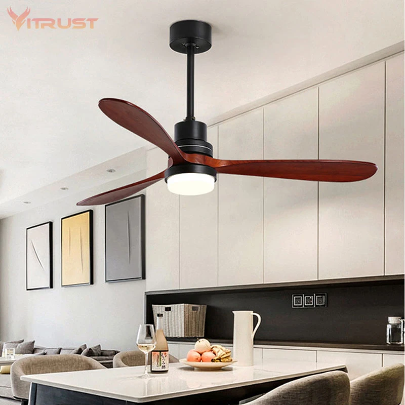 Ventilatore da soffitto classico in legno Oirgal ventilatore da soffitto reversibile con motore a corrente continua adatto per supporto invernale ed