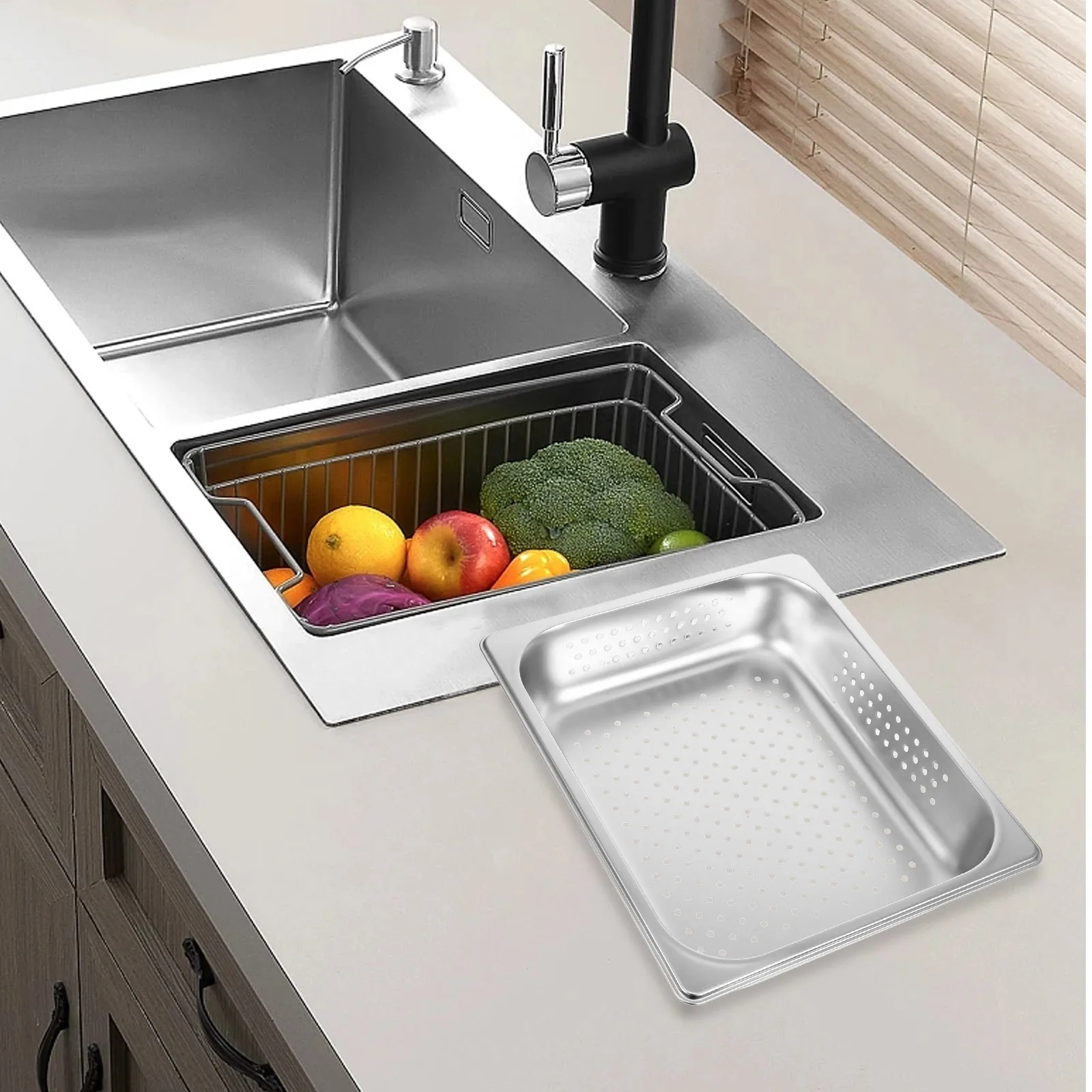 

Drain Basin Food Colander for Washing Fruit Basket Household Home Filter Kitchen Vegetable Basins Baskets