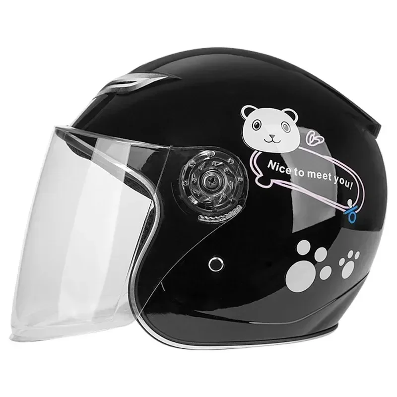Children Helmet Kids Cute Cartoon Pattern Anti-Fall Anti-Slip Four Seasons Safety Protection Child Motorcycle Open Face Helmets