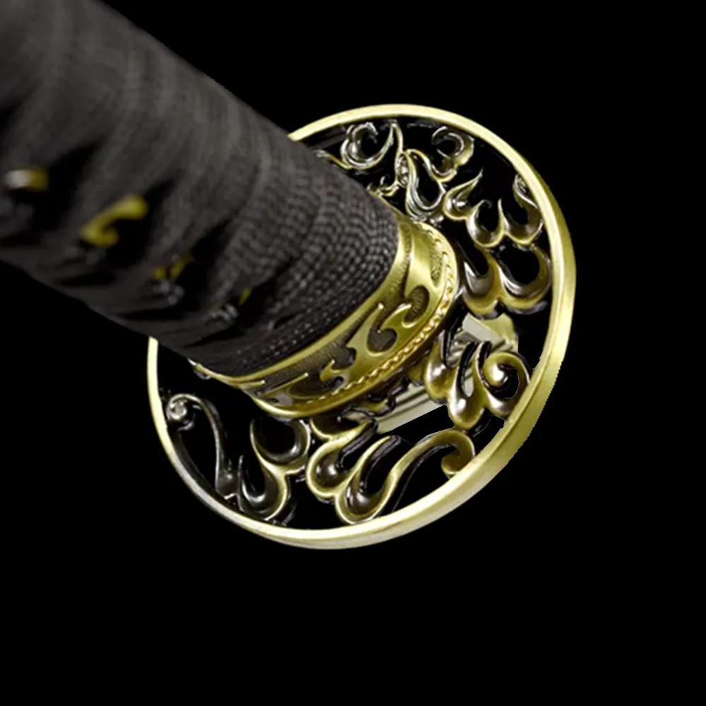 A Set Dragon Guard For Japanese Samurai Katana/Wakizashi Sword Handle Accessory Tsuba+Menuki+Fuchi+Kashira+Habaki+Seppa Fittings - view 4