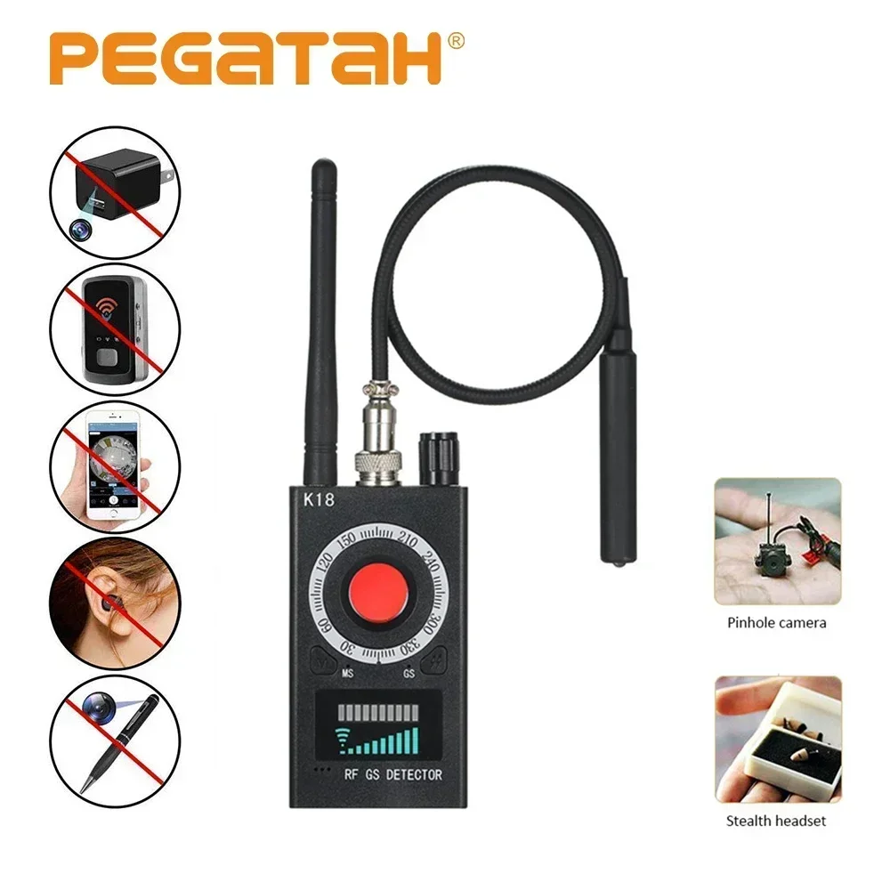 PEGATAH Anti Candid Detector Multi-function Camera Bug Gadgets Wiretapping Finder GPS Signal Lens RF Tracker Detect Anti Camera