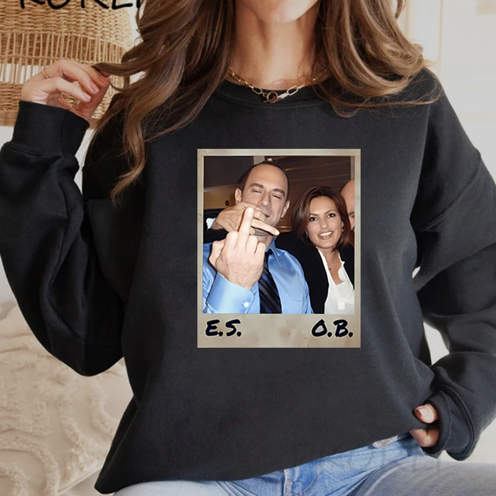 2025 إليوت ستابلر وأوليفيا بنسون البلوز إليوت وأوليفيا قميص القانون والنظام SVU هوديي 90s تكريم بلوزات العصرية