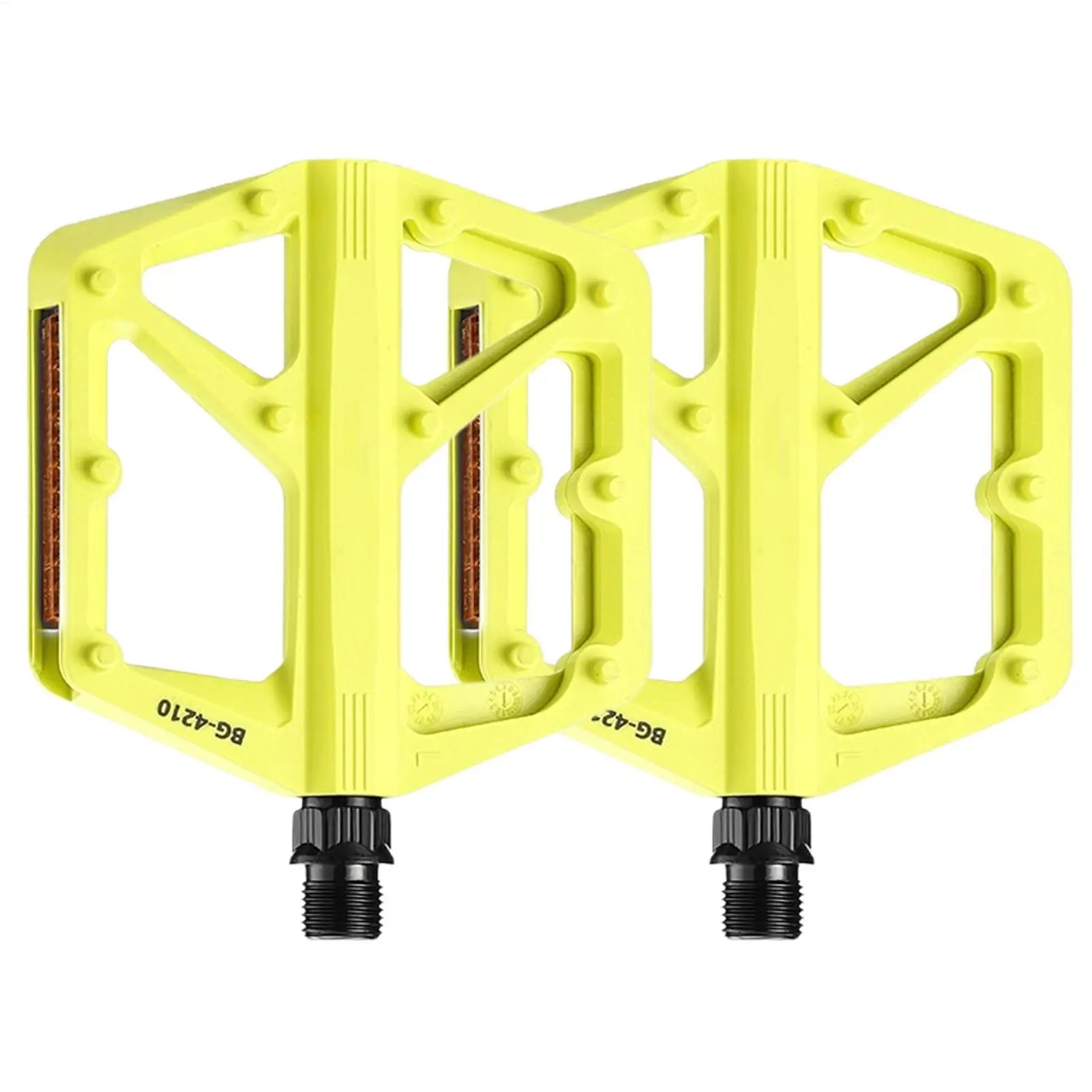 Road Bike Pedals Professional Flat Pedals Lightweight Non-Slip Reflective Strips Replacement For Women Men Urban Commute Travel
