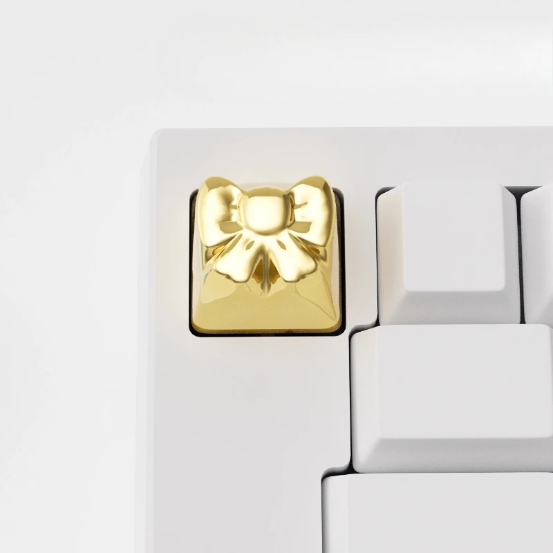 Cute Bow Tie Keycaps 3D Resin Artisan Keyboard Caps Custom Sparkling Gaming Key Caps for Mechanical Keyboard Accessories Gifts