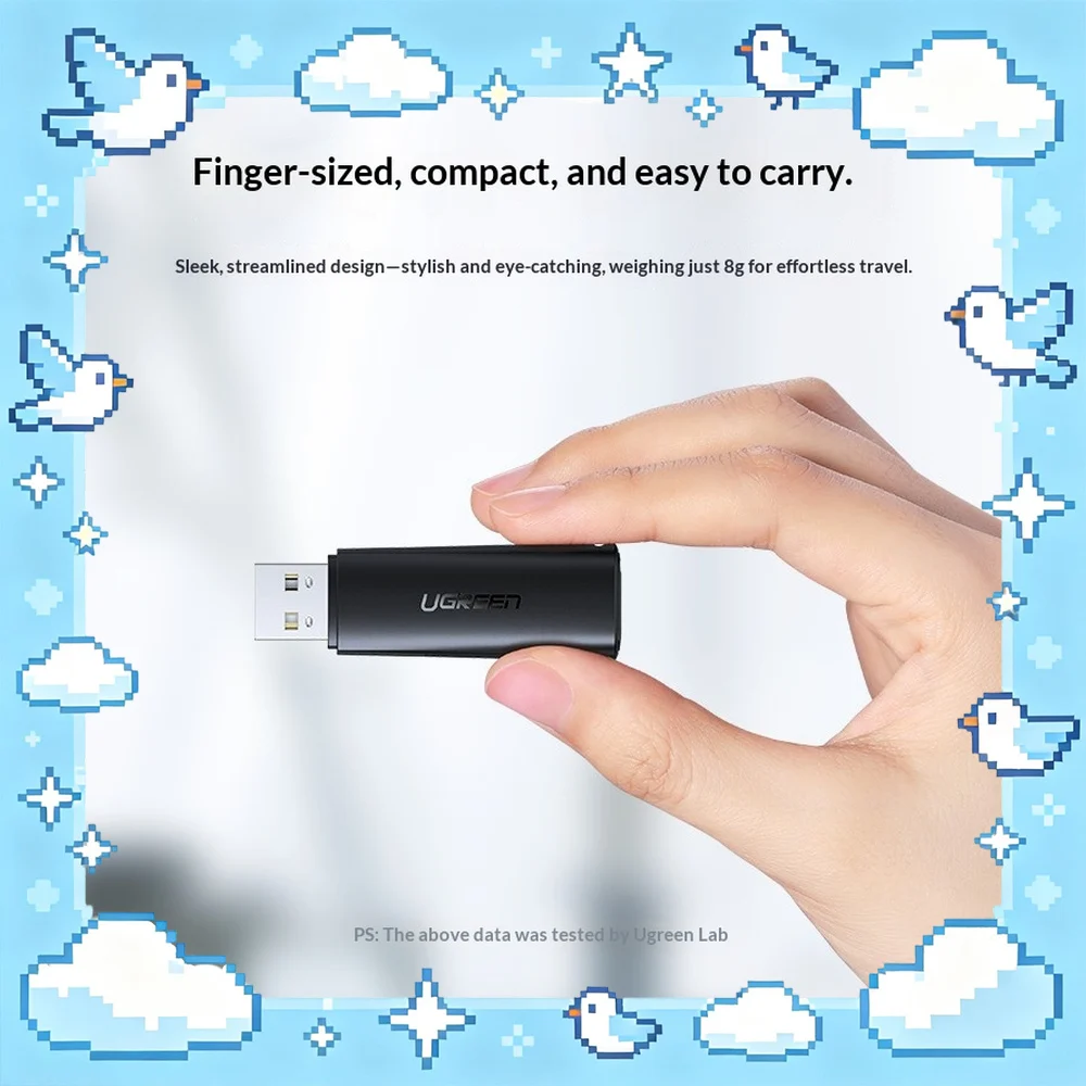 UGREEN 10927 CM264 USB 3.0 SD TF Card Reader Dual Slot Memory Card Adapter for Computer Laptop