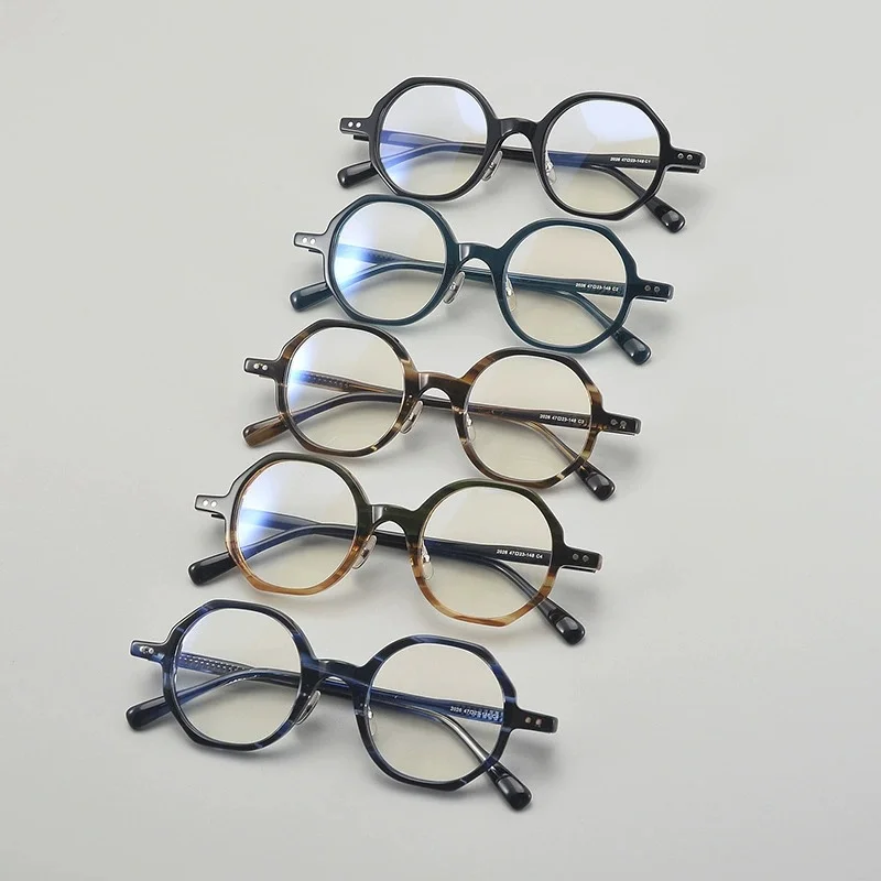 Belight Optical Polygon Handmade Acetate With Nose Pads Retro Vintage Eyeglasses Prescription Lens 2026