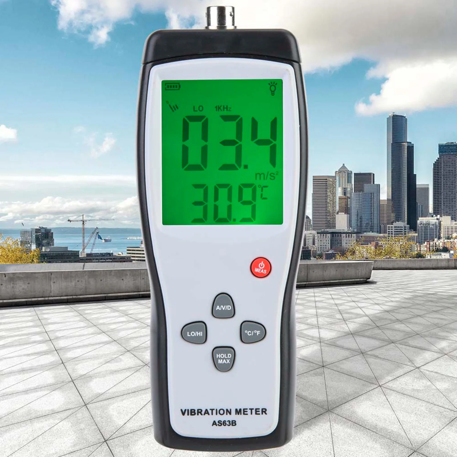 Trillingsanalysator Tester LCD-trillingstester Meter Vibrometer Gauge Analyzer Trillingstester AS63B Trillingsmeter Vibrometer