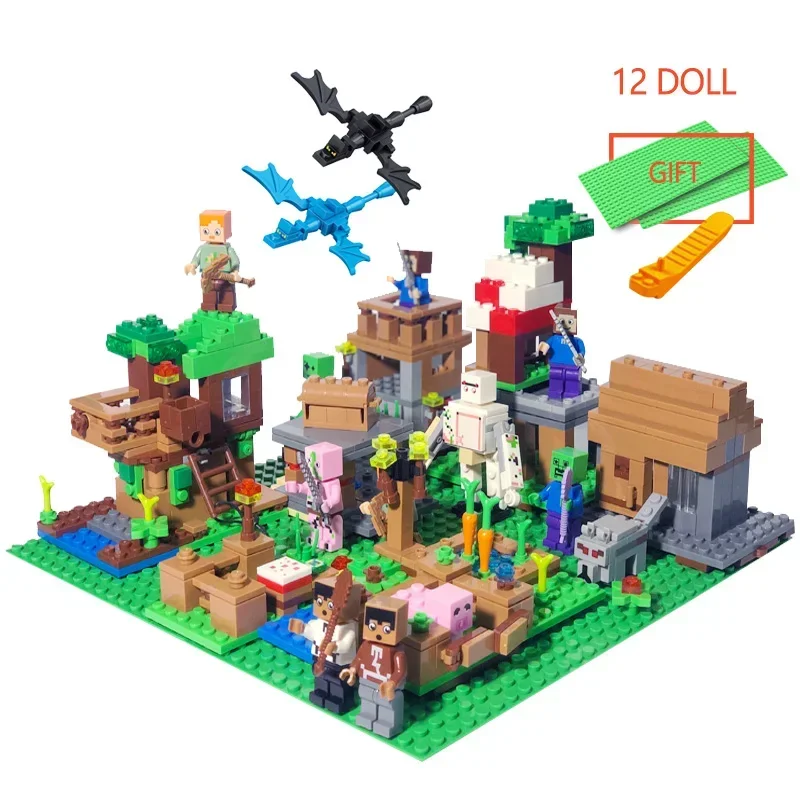 

910+pcs The Village Action Figures Model Building Blocks Bricks Set Gifts Educational Toys for Children