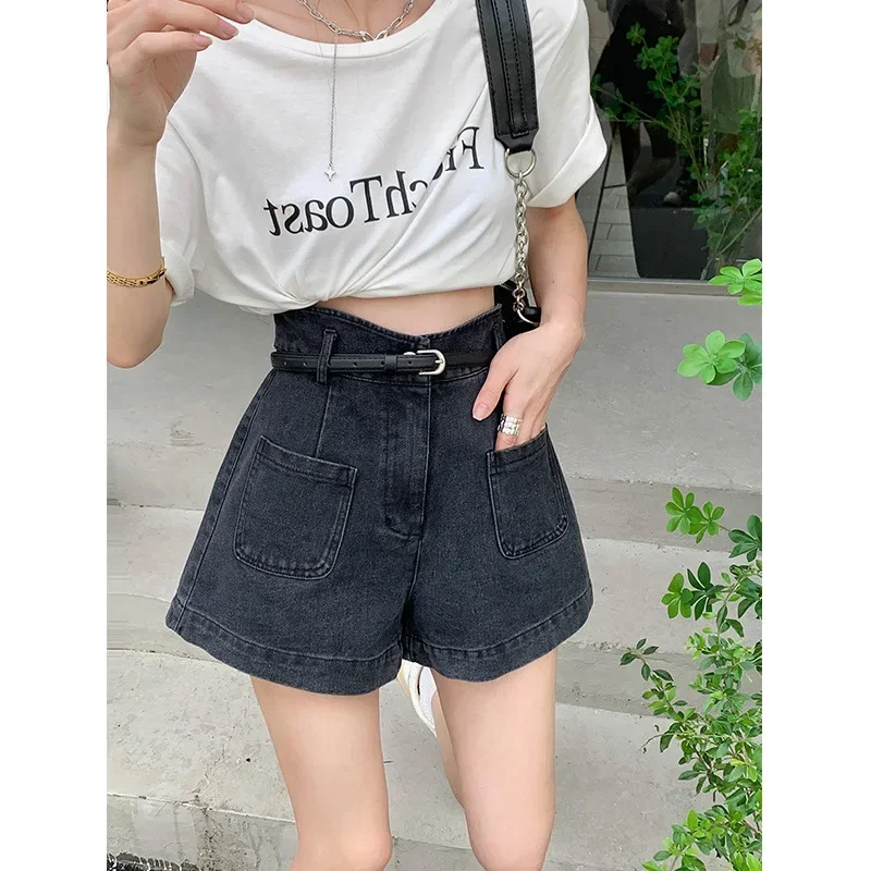 Summer Women Slim Shorts Trousers Fashion Ladies Jeans Broken Denim Shorts Ripped Jeans High Waisted Hotpant Slim Fit