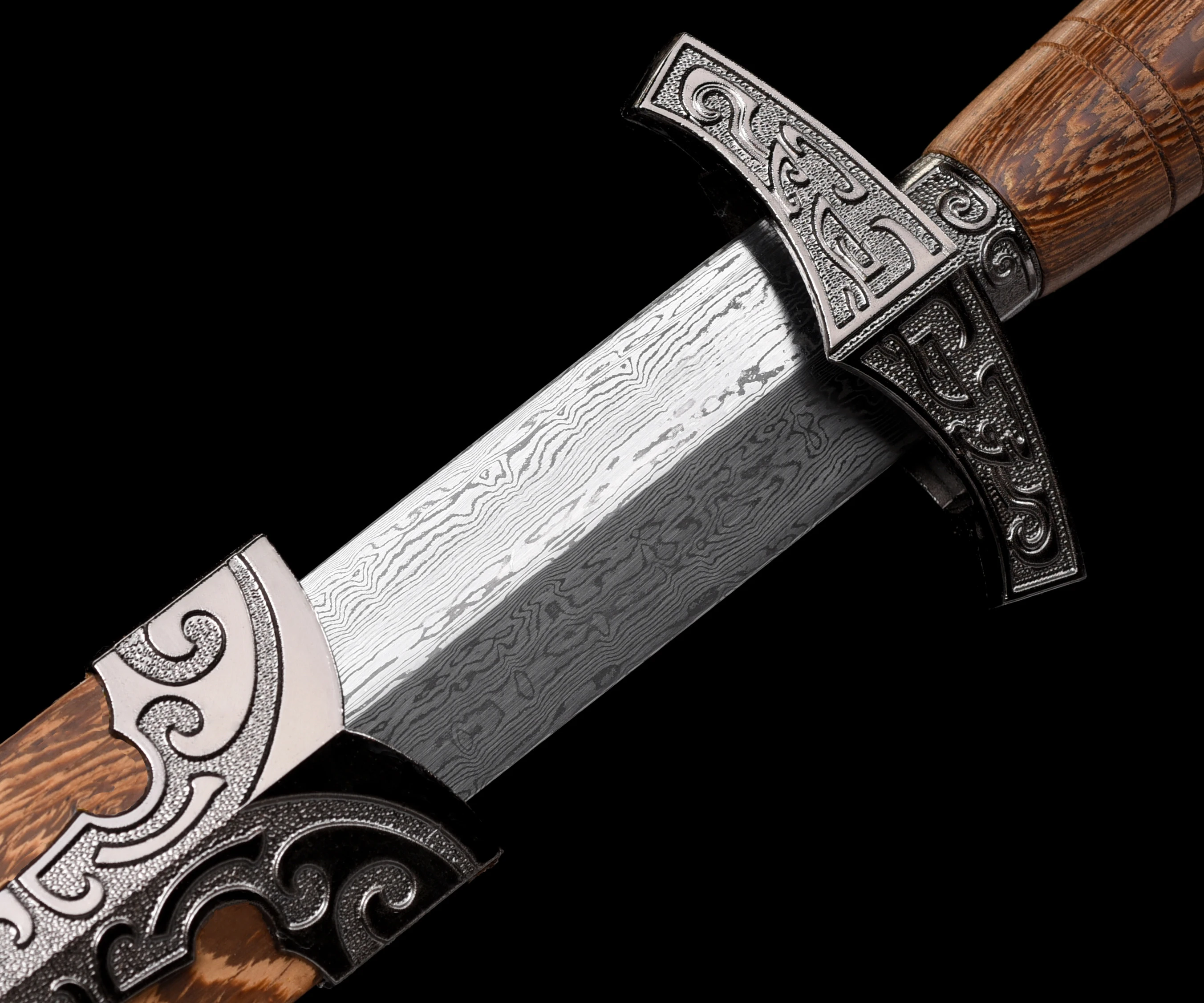 102cm samurai sword Damascus steel hand-forged sharp katana combat readiness weapons wooden sheath combat training warrior gift