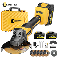 CONENTOOL 125MM Brushless Electric Angle Grinder Cordless Polishing Machine Woodworking Cutter Tools For Makita 18V Battery Pin