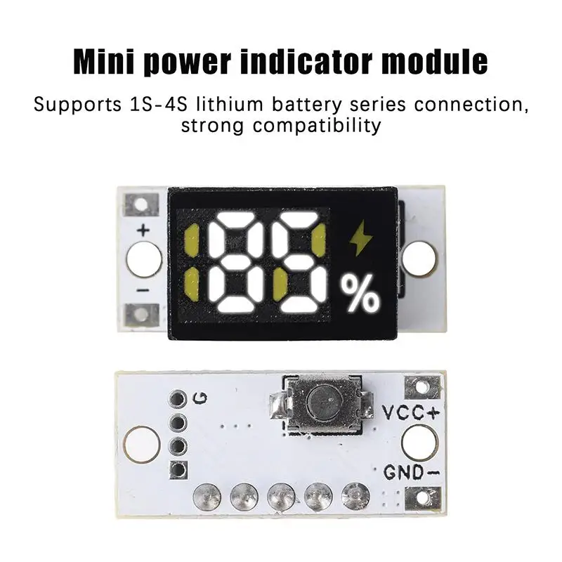 2026 New Mini Battery Level Indicator Module Voltage Tester 1S 2S 3S 4S Series Battery Meter Lithium Battery Display Module view 2
