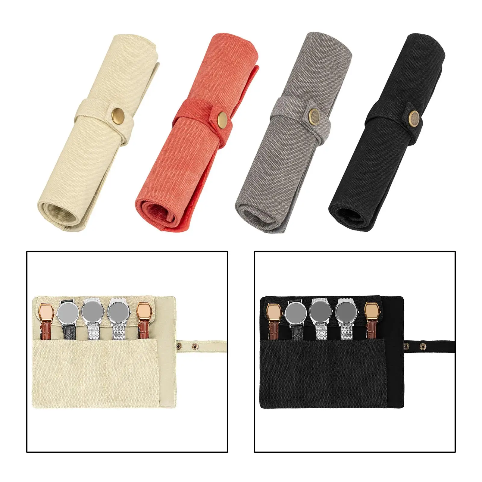 Watch Roll Organizer Smartwatch Jewelry Box Watch Holder Box for Travelling