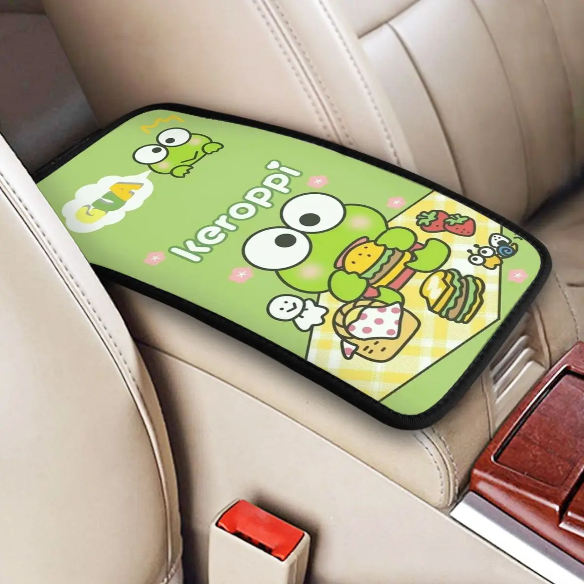 

Kero Kero Keroppi Car Interior Accessories Center Console Protector Armrest Storage Box Cover For Most Vehicles