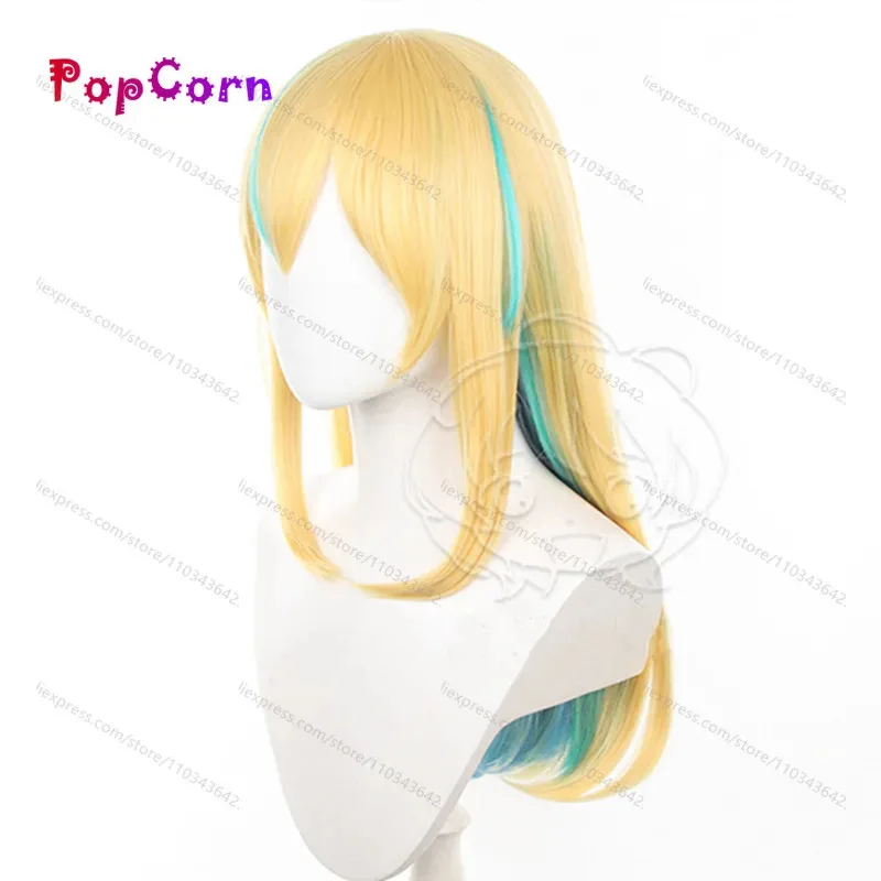 2025 65 cm lungo Kano Yamanouchi unisex giallo blu verde parrucca cosplay anime parrucche sintetiche resistenti al calore Hallowe