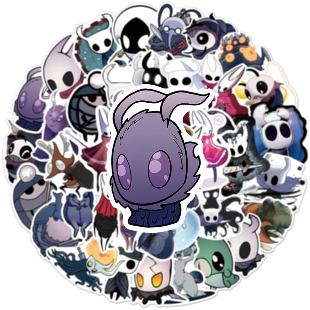 19/54Pcs Classic Hollow Knight Stickers Action Adventure Game Graffiti Sticker Kids Toy For DIY Luggage Laptop Car Phone Decal