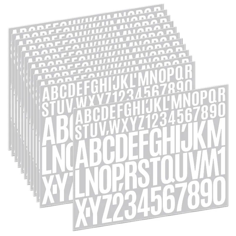 1+2 Inch Mixed Alphabet Number Stickers DIY Words 3 Pages Letter Sticker for Bulletin Board Mailbox DIY Crafts Art Making Decor