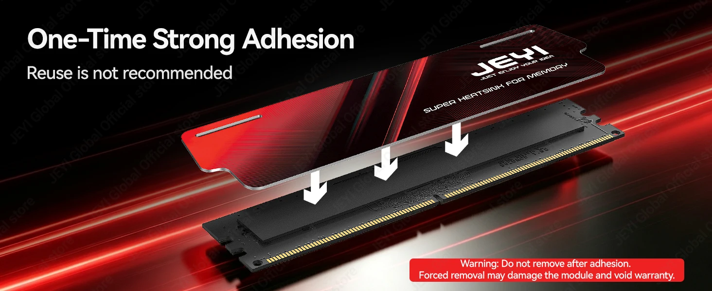 JEYI DDR5 DDR4 RAM-Kühlkörper Speicherkühler Radiator Universal DDR2 DDR3 DDR4 DDR5 Speicherkühlung für PC-Gehäuse Computer – Detail 5