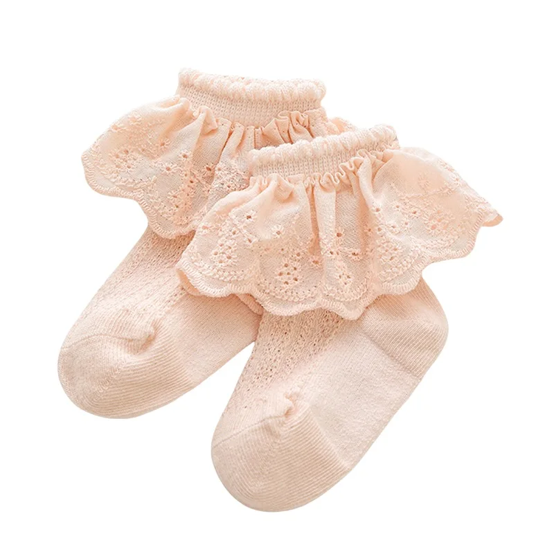 Toddler Girls Socks Lace Ruffles Socks Kids Dressy Short Socks Child Spring Fall Princess Socks