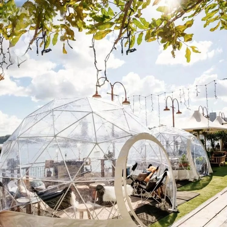 Commercial Dome Greenhouse Tent, Clear PVC Bubble Shelter, Outdoor Dining Garden Backyard Winter Use for Family Events Parties