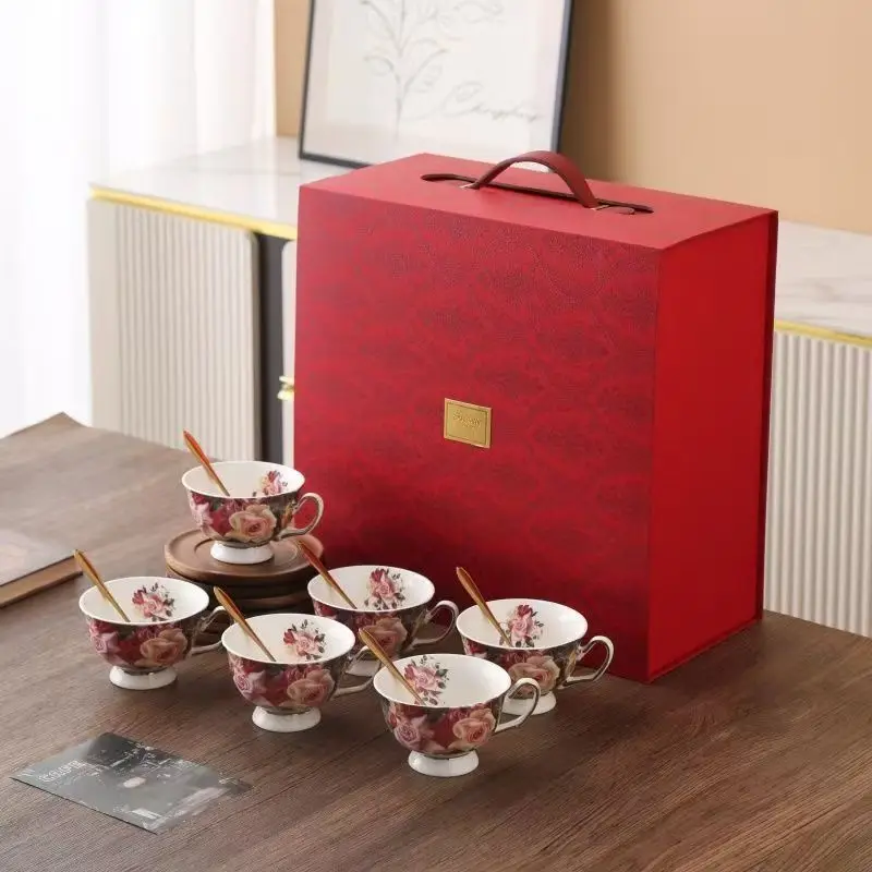

Hxl coffee cup ceramic suit tea set exquisite tea cup gift